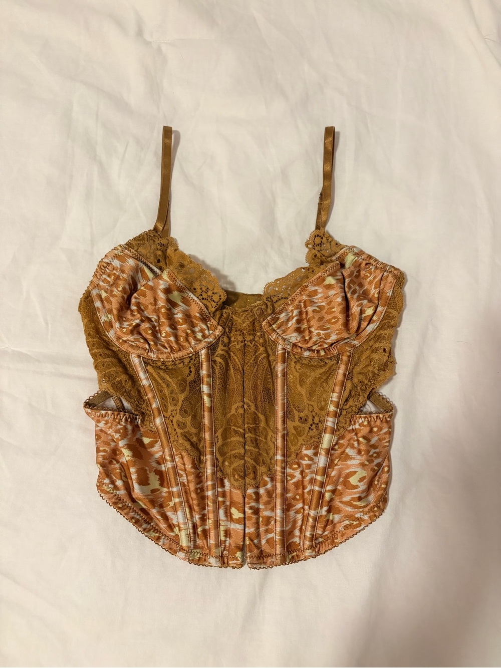 Urban Outfitters Gold Corset Top